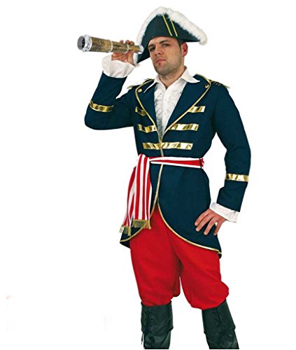 Herrenkostüm "Lord Nelson" Jacke, Hose und Gürtel, in Gr. L + XXL, für Karneval/Fasching (XX-Large) von Partychic