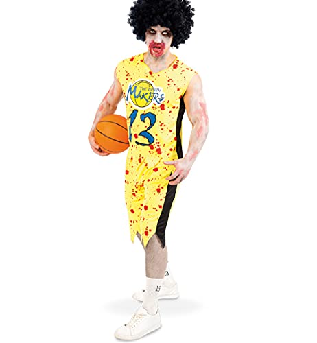 Zombie Basketball-Spieler Kostüm, Oberteil und Shorts, blutige Flecken Halloween Horror Karneval *NEU bei Pibivibi© (X-Large) von Partychic