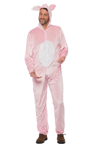 Partychimp Unisex Schwein Onesie Jumpsuit Pyjama Schwein Kostüm Erwachsene Karnevalskleid in Größe (M/L) von Partychimp