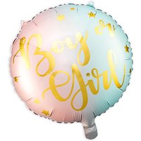 Folienballon Boy or Girl, Raumdekoration zur Gender Reveal Party, Ø 35cm von Partydeco PL