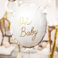 Folienballon "Oh Baby", 53cm x 37cm, heliumgeeignet von Partydeco