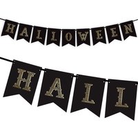 Halloween Wimpelkette, Pappe, 1,75m von Partydeco