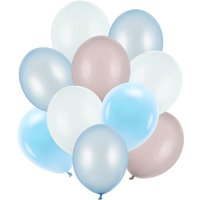 Latexballons in verschiedenen Blautönen, 10er Pack, Ø 30cm von Partydeco