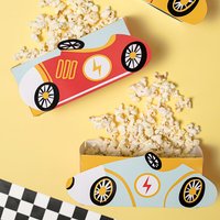 Snackboxen Rennauto im 3er Pack, Pappe, Rennwagen Dekoration von Partydeco