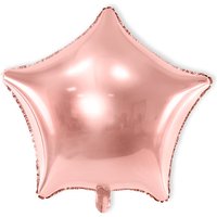 Stern-Folienballon in rosegold, heliumgeeignet, 36cm von Partydeco