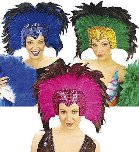 Partypackage Crazyhorse Feder Kopfschmuck blau/pink/grün Hut Fancy Dress von Partypackage