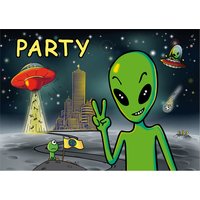 Einladung Alien Party, 8 St. von Partystrolche