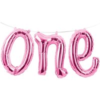 Folienballon-Buchstaben-Set One pink, 1 St. von Partystrolche