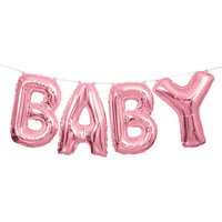 Folienballon-Set Baby, rosa, 1 St. von Partystrolche