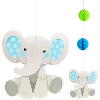 Hängedekoration Baby Elefant Blau, 3 St. von Partystrolche