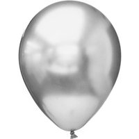 Luftballons silber Chrom, 10 St. von Partystrolche