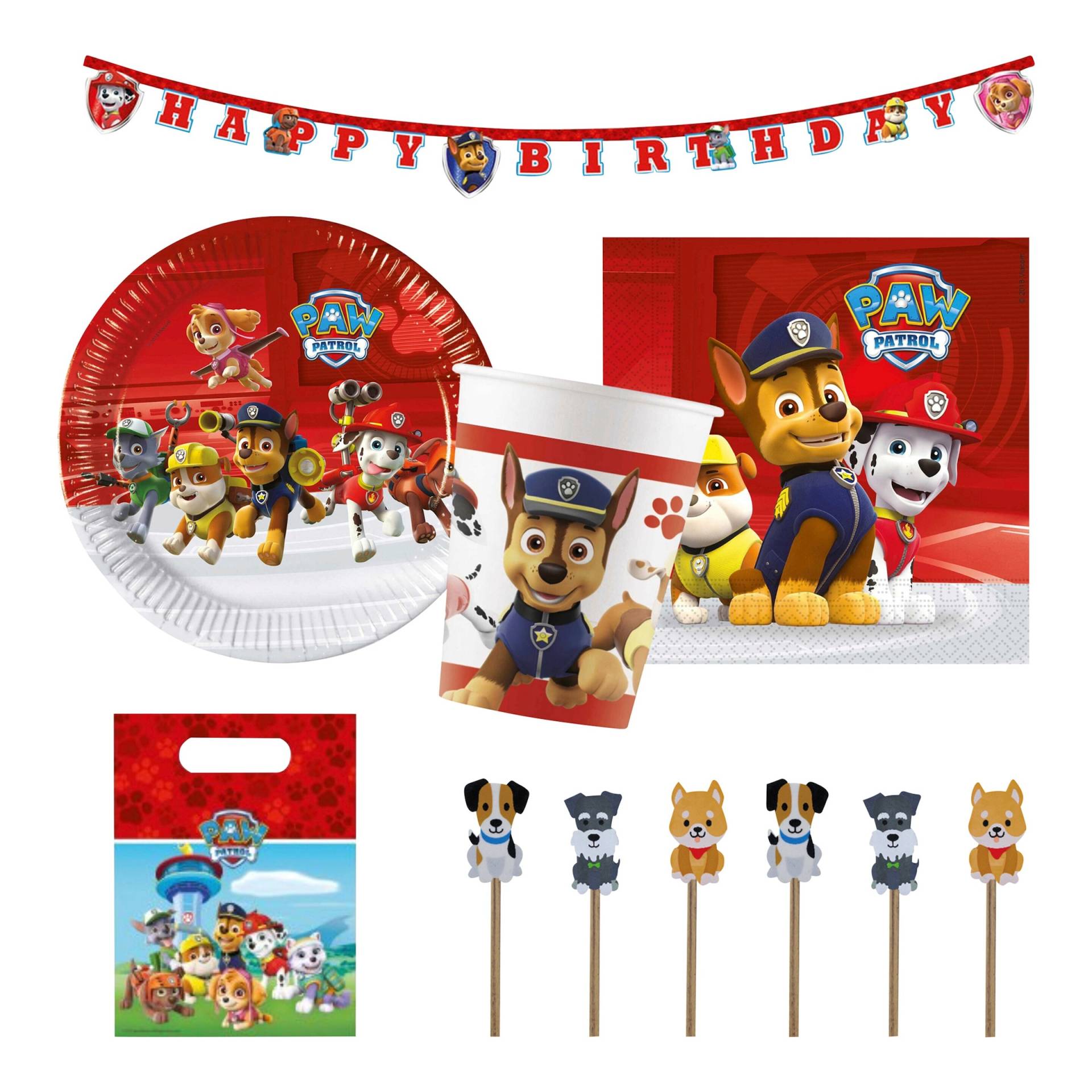 Partystrolche Partyset Paw Patrol 45 tlg. von Partystrolche