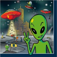 Servietten Alien Party, 20 St. von Partystrolche