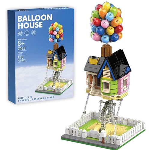 Paryou Bausteine Haus, Ballonhaus Mit Anti-Schwerkraft-Effekt, Modular Haus Kompatibel mit Creator - 555 Teilen von Paryou