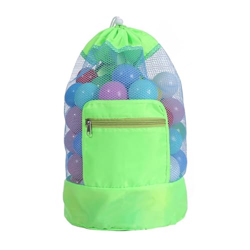 Pasdrucn Strandspielzeug Tasche, Mesh Beach Bag, Sandspielzeug Wasserspielzeug Rücksack für Familie Urlaub Kleinkind Kinder Jungen Mädchen Badetasche (Grün) von Pasdrucn