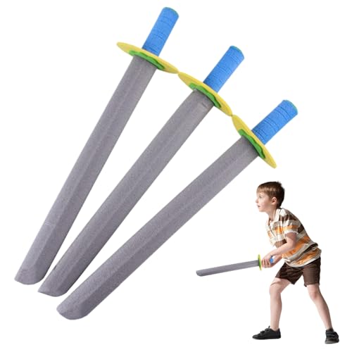 3pcs/Set Foam Sword 20,5 Zoll Schwerter für Kinder Eva Foam Toy Sword taten sich Spielzeugset Schaumschwerte für Spielen Kampfgeschenkspielzeug für Jungen Mädchen zum Spielen von Krieger Knight, Schw von Pastoralist