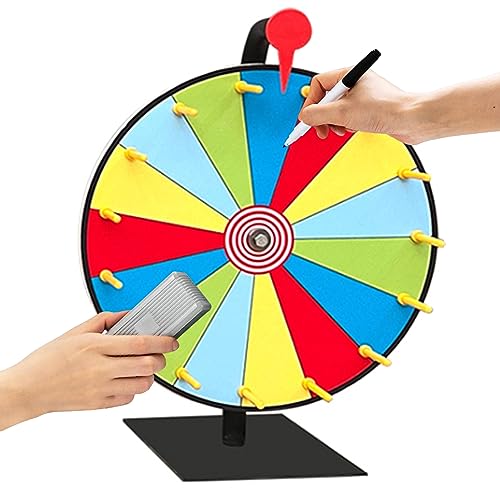 Drehen Sie das Rad 11,81 Zoll 10 Slots Spinning Rad Game 5 Farben wiederverwendbarer Preis Spinner Rad Trockener Erase mit Saugbecher -Basis für Party Carnival Maddeshow, Drehen Sie das Rad von Pastoralist