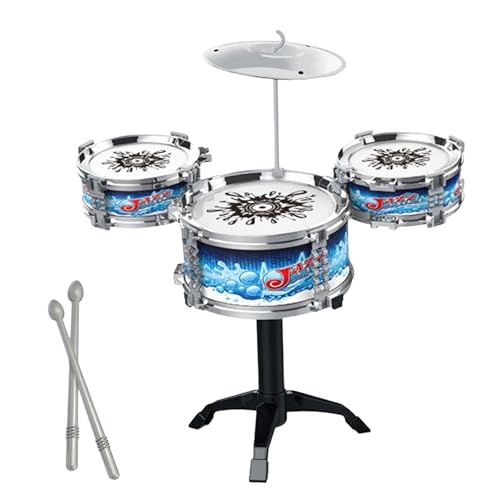 Kids Drum Set, hohe kleine Kleinkind-Drum-Set mit Becken-, Klammer- und Drumsticks-Musikinstrumenten Gift für Kleinkind im Alter von 0: 2 Verbesserung der Hand-Auge-Koordination | Gong Stands von Pastoralist