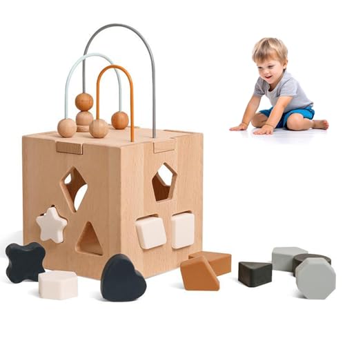 Pastoralist 3 -in -1 -Holzmontessori -Spielzeug für 1+ Jahr - Holzspielzeug für Kleinkinder 1-3 - Lernspielzeug für 1 Jahr alte - Holzbabysspielzeug - Montessori -Spielzeug für 2 Jahre alte von Pastoralist