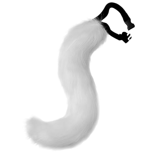 Pastoralist Fox Tail künstlich 20-Zoll-Pelzschwanz realistischer Kunstpelzschwanz mit verstellbarem Taillengürtel eingebaut von Pastoralist