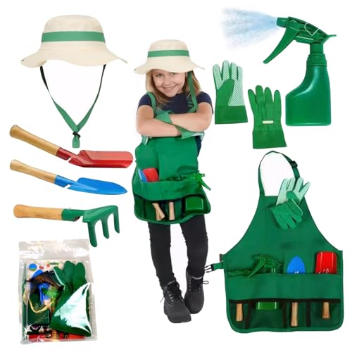Pastoralist Kleinkind Gartenset, 7PCS Kids Gardening Set mit Sonnenhut, Schürze, Handschuhen und Gartenwerkzeugen, Kindergarten -Kit für Jungen Mädchen Pastoralist Kleinkind Gartenset, 7PCS Kids Gardening Set mit Sonnenhut, Schürze, Handschuhen und Gartenwerkzeugen, Kindergarten -Kit für Jungen Mädchen von Pastoralist