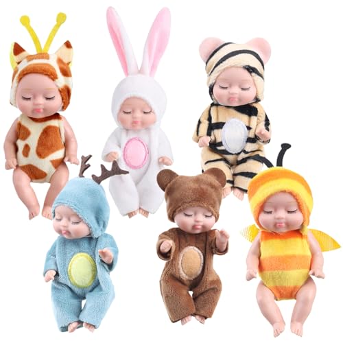 Pastoralist Mini -Babypuppen, 6pcs 4,3 Zoll winzig von Pastoralist