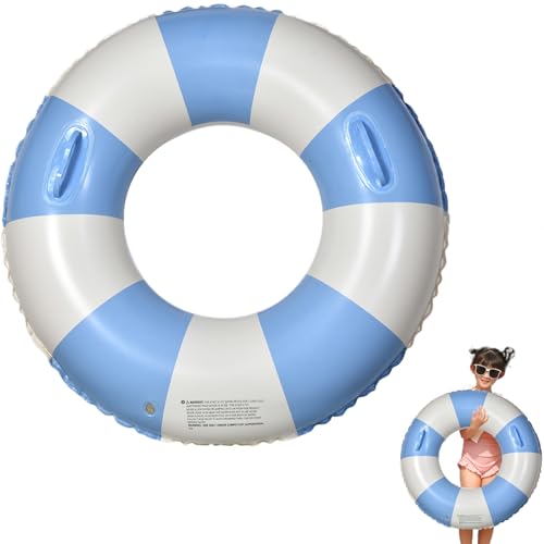 Pool schwimmt Erwachsener, Ring Pool Float 29 '' Große Schwimmringe PVC Pool -Röhrchen mit Griffen ＆ Pumpen aufblasbare Pool schwimmt Erwachsene Innenrohre für Pool Sommerpool Party Lake Beach Blau, von Pastoralist