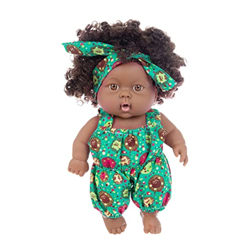 Puppen schwarz | Schwarze Babypuppen Afroamerikanische Babypuppe bewegliche gemeinsame lebensechte Schwarze Wiedergeborene für Kindergeschenke Festivals Style 4 von Pastoralist