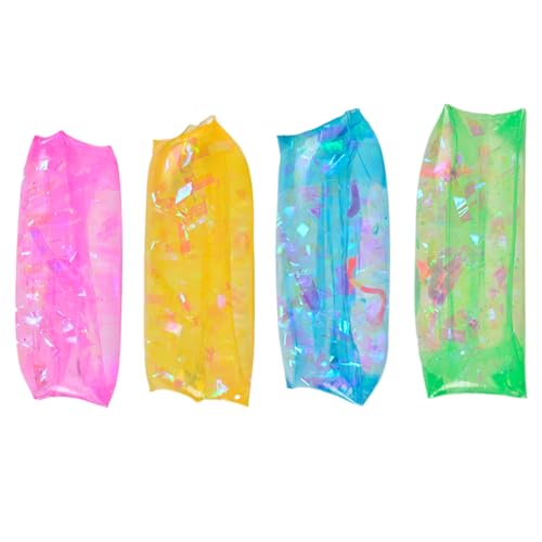 Wasser Wiggler Spielzeug | Wasser Wiggler 4pcs Spannungsabbau Wasser Schlange Spielzeug 4 Farbe TPR Squeeze Spielzeug mit Band in weichen kühlen elastischen Stressspielzeug für Kinder Erwachsene von Pastoralist