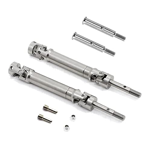 Pasyauer Rostfreier Vorder Achs Welle und Hintere Antrieb Welle für 1/10 2WD Slash Stampede Upgrade Teile von Pasyauer