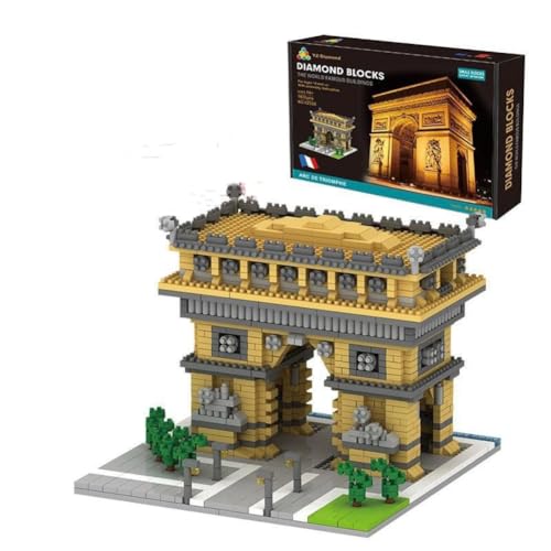 Pasyru Architektur Bausteine Bausatz, Arc de Triomphe Architektur Modell Bausteine, 1626 Teile Weltberühmtes Gebäude Modellbausatz, Geschenk für Erwachsene und Kinder (YZ055) von Pasyru