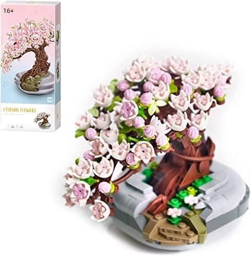 Pasyru Bonsai Bausteine Bausatz, Kirschbaum Bausteine, 426 Teile Mini Bausatz, Kreatives DIY Botanik Kollektion Deko Geschenk, Geschenk für Kinder und Erwachsene (1661) von Pasyru