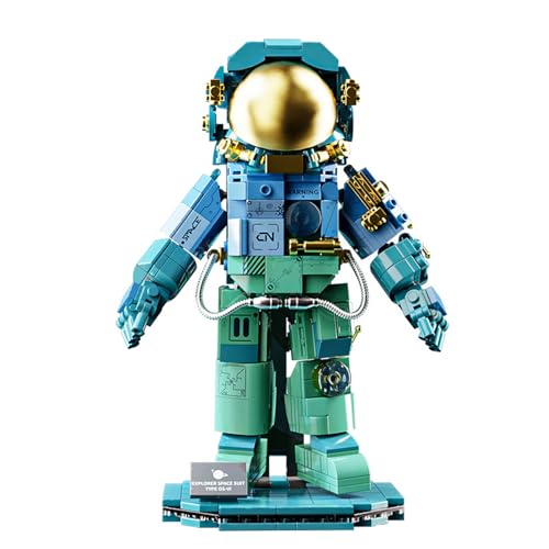 Pasyru Space Astronaut Bausteine Set, 600+ Teile Stück Weltraum Spielzeug Bauset mit Displayständer, Beweglichen Gelenken, Idea Geschenke für Jugendliche oder Erwachsene von Pasyru