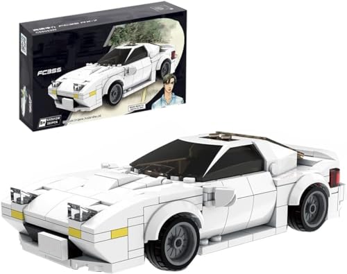 Pasyru Technik Rennwagen Bausteine Auto, Technik Sportwagen Bausteine für Mazda FC3S RX-7, 1:24 Technik Sportwagen Bausteine, 282 Teile Sportwagen Bausteine Modell (C55012) von Pasyru