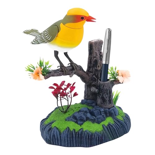 Patifirst Elektronischer Simulationsvogel Als Haustier - Stiftehalter Mit Vogelgezwitscher | Dekorativer Beweglicher Vogel Haustier Für Kinder Erwachsene Wohnzimmer Küche Schlafzimmer Patifirst Elektronischer Simulationsvogel Als Haustier - Stiftehalter Mit Vogelgezwitscher | Dekorativer Beweglicher Vogel Haustier Für Kinder Erwachsene Wohnzimmer Küche Schlafzimmer von Patifirst