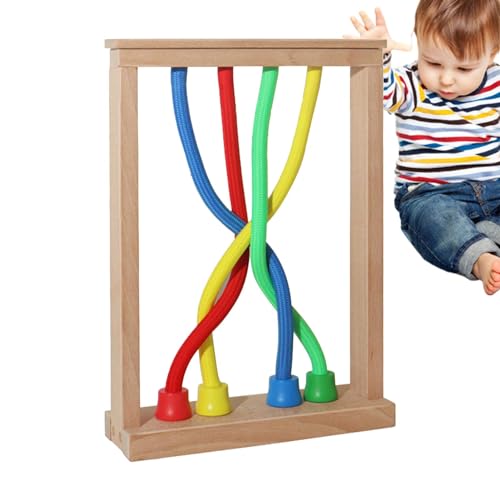 Seil Brettspiel, Rope Challenge Spiel, Spielzeug Mit Seilen, Buntes Verdrehtes Seil-Sortier-Puzzle-Spiel, Lehrreiches Seil-Fädelspiel, Seilknoten Entwirren Brettspiel Für Kinder Und Erwachsene von Patifirst