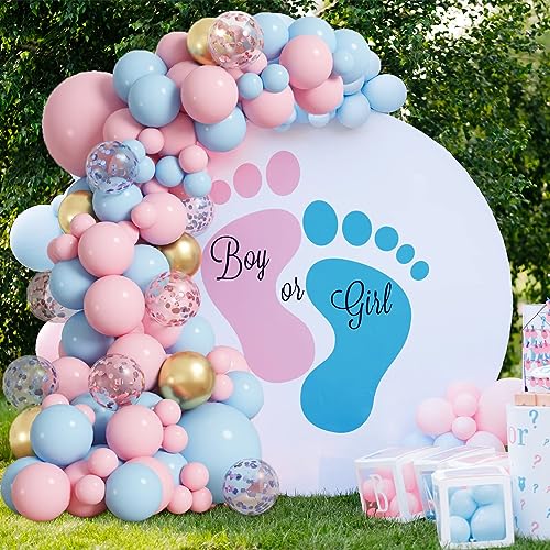 Luftballons Girlande Blau Rosa, Ballon Girlande Baby Shower, Luftballons Geburtstag mit Blau Rosa Konfetti Ballons für Boy or Girl Gender Reveal Party Babyparty Hochzeit Geburtstagsparty Dekoration von Patimate