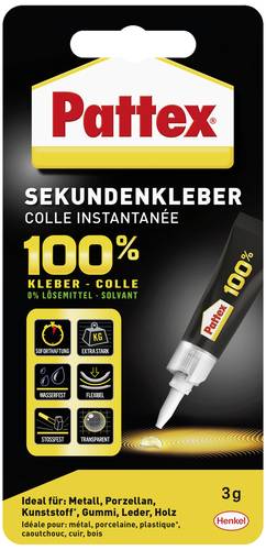 Pattex 100% Sekundenkleber P1SK3 3g von Pattex