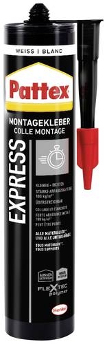 Pattex Express Montagekleber Herstellerfarbe Weiß PTREX 440g von Pattex