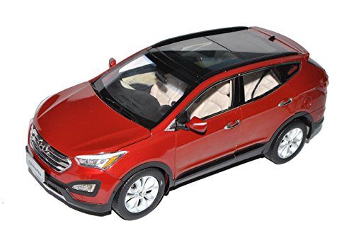 Paudi Leichte Lackfehler Hyundai Santa Fe Rot SUV Typ DM Ab 2012 1/18 Modell Auto mit individiuellem Wunschkennzeichen von PAUDI MODEL