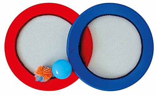 Günther Flugspiele 1561 - 2 in 1 Spiel Jumping Ball, ca. Ø 30 cm, Geschicklichkeitsspiel mit Spielnetzen und 2 Bällen, für Kinder ab 5 Jahren, Netzscheibe als Frisbee nutzbar von GÜNTHER FLUGSPIELE