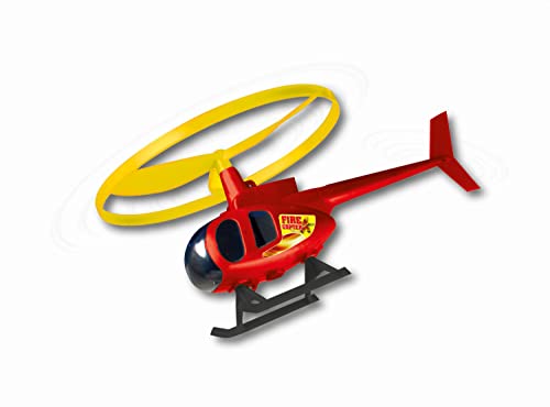 Günther Flugspiele 1676 - Hubschrauber Fire Copter, ca. Ø 12,5 cm, fliegender Feuerwehr Helikopter mit Schnellstartgriff, für Kinder ab 4 Jahren, … von GÜNTHER FLUGSPIELE