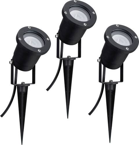 Paulmann 98897 LED-Gartenstrahler 3er Set LED GU10 10.5W Schwarz von Paulmann