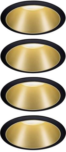 Paulmann Cole Coin Einbauleuchte 4er Set LED 6W Schwarz, Gold von Paulmann