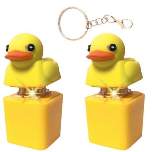 2PCS duckys1 Quacking Fidget Toy, duckys1 Caps Keychain, Quacking Duck Keychain, Duckies Quacking Keychain - Quacking Duck Fidget Toy Keychain Stress Reliever for Women, Men von Pavsicgn