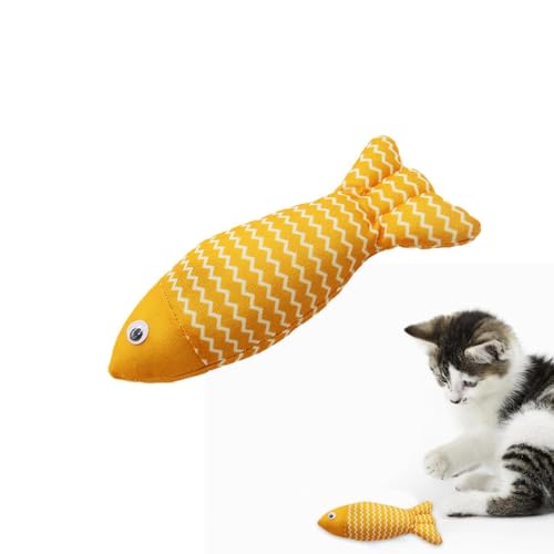 Pavsicgn Catnip Doll Fish, Fischkatze Spielzeug für Innenkatzen,Haustiere Kissen kauen Bisszubehör - Weiche Haustierversorgungen für kleine Hunde Welpe für Kätzchen Kitty, entworfen alle Rassen von Pavsicgn