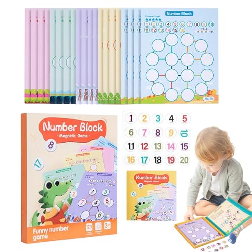 Pavsicgn Magnetic Math Learning Toy, Mathematik Manipulative Spiele - Math Aids Accessoires Supplies für Klassenzimmer - Wissenschaftsvorschule Lernbedarf für Kinder, Kinder, Mädchen, von Pavsicgn