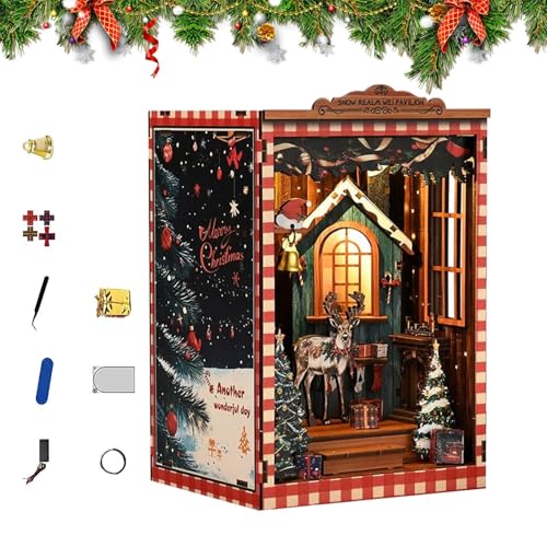 Pavsicgn Miniatur Haus Bausatz | Bücherregal Miniatur Set Weihnachts Puppenhaus,Deko Modellbau Bastelset für Kinder Erwachsene Arbeitszimmer Wohnheim Homeoffice Geschäft Schlafzimmer Pavsicgn Miniatur Haus Bausatz | Bücherregal Miniatur Set Weihnachts Puppenhaus,Deko Modellbau Bastelset für Kinder Erwachsene Arbeitszimmer Wohnheim Homeoffice Geschäft Schlafzimmer von Pavsicgn