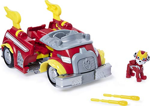 PAW PATROL 6053686 Mighty Pups Super Paws - Marshalls verwandlungsfähiges Powered Up Fahrzeug mit Figur von PAW PATROL