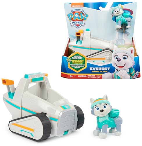 PAW PATROL, Schneemobil mit Everest-Figur (Sustainable Basic Vehicle/Basis Fahrzeug), Spielzeug für Kinder ab 3 Jahren von PAW PATROL